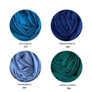Malaysia chiffon hijab plain color long scarf soft fabric beautiful color variant display card