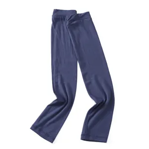 Dark blue modal ice sleeves detail, thin UV protection arm guards for outdoor driving travel.