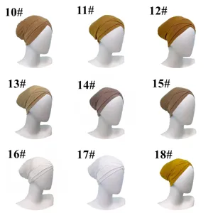 Modal cross wrap hijab cap inner cap color variant detail display numbers 10-18
