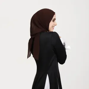 Chiffon hijab detail showcasing elegant side profile, premium texture and comfortable daily wear.
