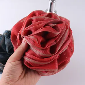 Rose mesh bath sponge soft shower puff body scrubber for daily gentle skin cleaning.