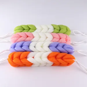 PE Netz Badeschwamm Rückenwäscher Langer Peeling Luffa Netz Körperwäscher Mit Aufhängekordel Für Tägliche Dusche