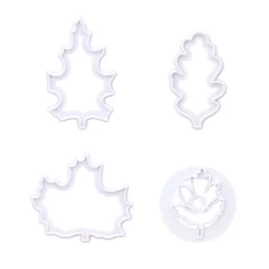 4pz taglia biscotti foglie stagionali stampi fondente plastica per pasticceria