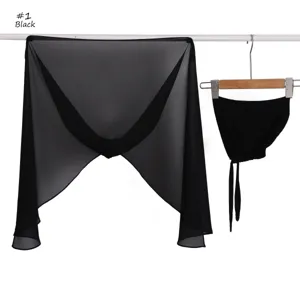 Solid color black chiffon hijab and matching tie inner cap set for women modest wear.