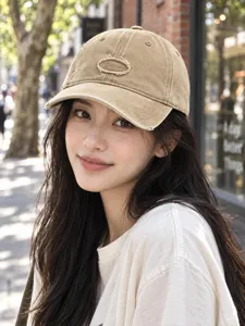 Gorra de béisbol desgastada lavada para hombres y mujeres, sombrero de sol con logotipo bordado.
