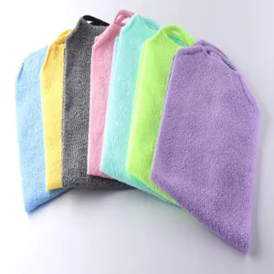 Asciugamano da bagno in nylon colorato con corda per la pulizia della schiena.