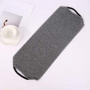 Elastic double-sided back scrubber towel for bath and shower body exfoliating long strip.