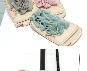 Peeling Badeschwamm Handschuh Set, doppelseitiges Design fuer sanfte und gruendliche Koerperpflege.