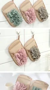 Peeling Duschhandschuh Detail, doppelseitiger Duschschwamm Handschuh für sanfte Körperreinigung.