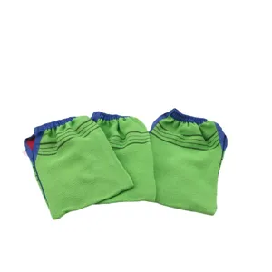 Korean exfoliating bath glove bamboo fiber body scrubber mitt striped design 3pcs