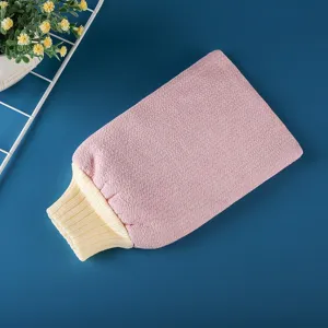 Guante de Baño Exfoliante Doble Capa Engrosada Mitones Exfoliantes Rayon Exfoliante Corporal Ducha Para Limpieza Baño Hogar