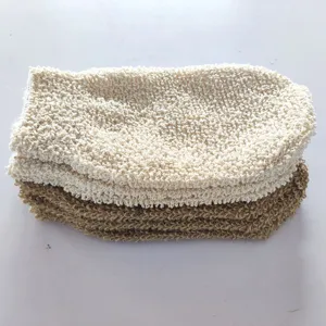 Set di guanti esfolianti in iuta naturale per la pulizia profonda del corpo e massaggio.