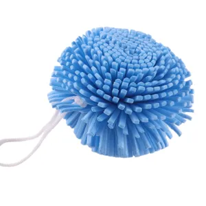 Blauer EVA Duschschwamm Duschblume für sanfte Körperreinigung und tägliches Peeling im Bad.
