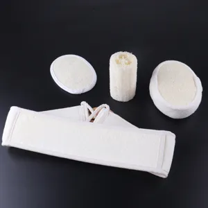 Ensemble d'éponge de bain en luffa naturel exfoliant pour le dos et tampons corporels de douche