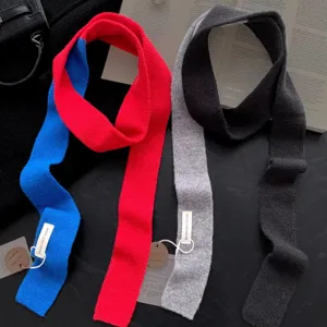 Sciarpa Invernale Casual in Misto Cachemire e Lana Blocco Colore Unisex Commuter Quotidiano Scaldacollo Lavorato a Maglia