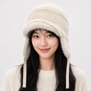 Cappello da Trapper Caldo Invernale Antivento Paraorecchie Bomber Cappello in Peluche Camoscio Protezione Orecchie Sci per Donna Uomo
