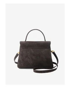 Retro Brown Cowhide Kelly Bag Chic Women Handbag Top Handle Commuter Crossbody Bag