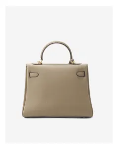 Echte lederen handtas voor dames, elegante schoudertas klassieke retro stijl mode.