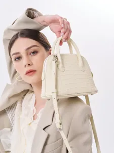 Sac à main dôme en cuir motif crocodile élégant sac bandoulière porté épaule pour femmes