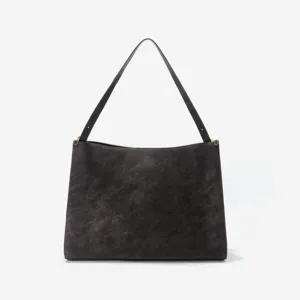 Large capacity genuine leather women shoulder bag retro hobo underarm tote handbag daily commute