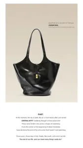 Black soft leather tote bag detail, premium cowhide design, large capacity commuter shoulder.