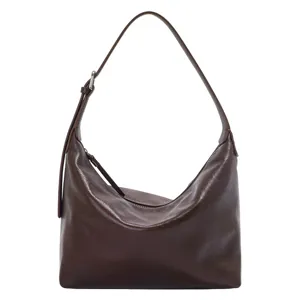 Women Genuine Leather Hobo Bag Vintage Underarm Shoulder Tote Bag Large Capacity Commuting Handbag With Strap