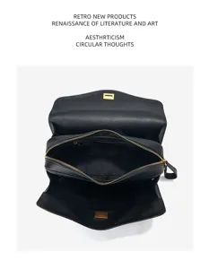 Genuine leather Boston pillow bag for women, black crossbody commuter shoulder bag with zip.
