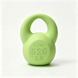 Vista dettagliata di un grazioso ciondolo a forma di kettlebell verde chiaro per gioielli.