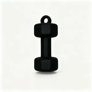 Mini llavero pesas negro fitness deporte bolso colgante accesorio vista de detalle