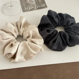 Satin hair scrunchies large elastic ponytail holder elegant hair accessories for women chic
