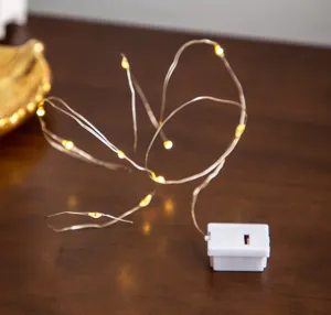 LED copper wire fairy lights with battery box for wonderful home daily decoration.