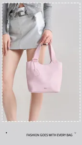 Minimalistische rosa Damentasche, große Kapazität Pendler Handtasche und modische Umhängetasche.