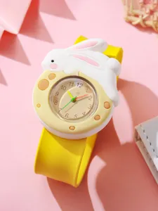 Cute 3D Cartoon Rabbit Kids Slap Watch Silicone Band Children Quartz Timepiece Detail