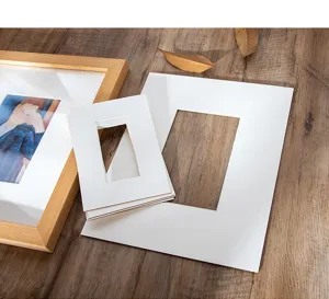 White picture mat boards for photo frames and framing, premium core mounts for gallery wall.