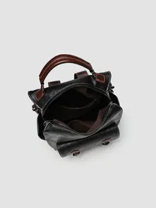 Retro vrouwen lederen rugzak casual mode reizen schooltas vintage stijl dagelijks