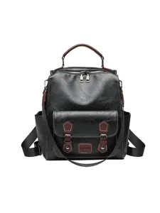 Stijlvolle dames retro rugzak, vintage college schooltas en casual reizen dagrugzak.