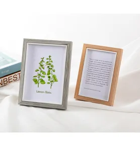 Minimalist wooden photo frame desktop picture display holder for home office decor and memories.