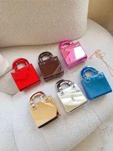 Dames Mini Spiegel Crossbody Tas PU Leer Ketting Schoudertas Luxe Stijl Kleine Vierkante Handtas