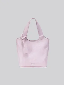 Minimalistische rosa violette Tasche für Damen, schicke Handtasche für Alltag und Arbeit.