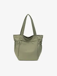 Groene Nylon Tote Tas voor Dames Grote Capaciteit Casual Schoudertas Dagelijkse Handtas