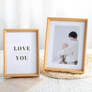 European retro wooden photo frame desktop display picture frame home decor table ornament