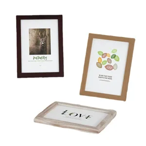Holz Bilderrahmen Set für Tischdisplay und Wandgalerie, kreatives minimalistisches Design.