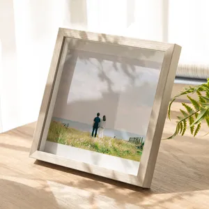 Wooden hollow 3D photo frame desktop decoration minimalist wood grain picture frame