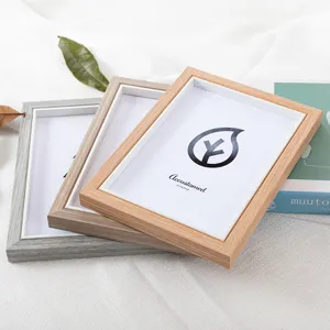 Minimalist Wooden Picture Frame Modern Photo Frame Tabletop And Wall Hanging Picture Display Frame For Living Room Bedroom Home Decor