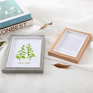 Wood photo frame desktop picture display frame minimalist home decor table top frame