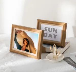 Moderno cornice per foto in legno minimalista cornice da tavolo per arredamento e scrivania.