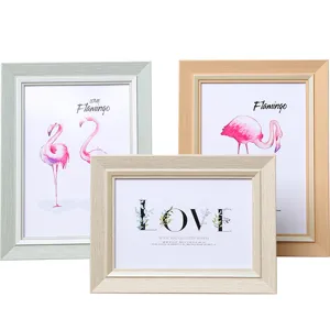 Modern minimalist wood photo frame tabletop wall hanging picture frame set home decor