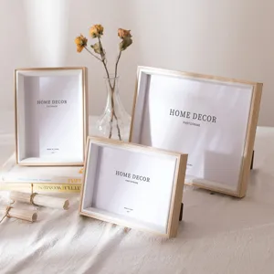 Minimalist wooden photo frame 7 inch tabletop picture display for home decor and memories.