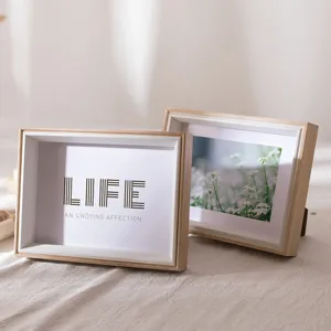 Minimalist wooden photo frame 7 inch tabletop picture frame for home decor and warm display