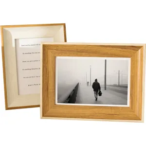 Wooden picture frame for table top and wall display, rustic wood photo frame home decor.